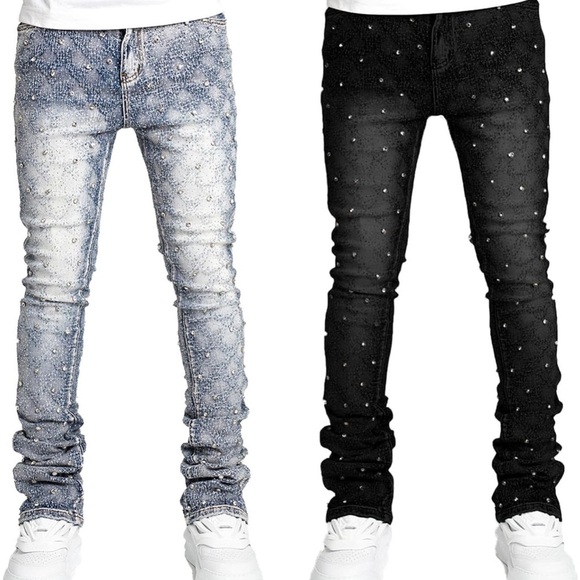 Black Studded Jeans - Picture 8 of 9